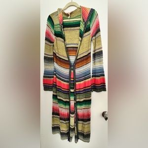 Free People multicolored knit coat/cardigan
